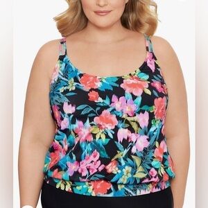 Swim Solutions blouson tankini top 20W